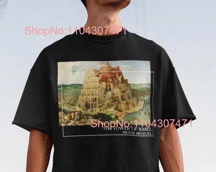 Pieter Bruegel T Shirt The Tower of Babel Aesthetic art tee long or short sleeves