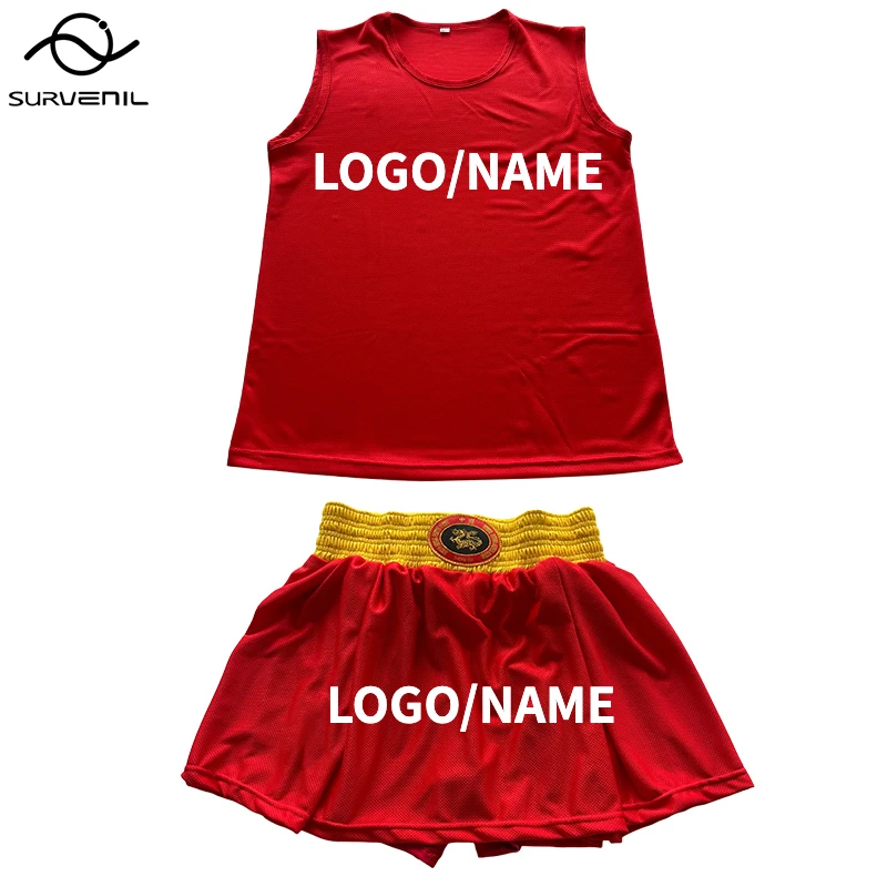 شعار مخصص سراويل الملاكمة النساء الرجال طفل المصارعة ساندا الووشو موحدة الملاكمة فستان الملاكمة التايلاندية السراويل BJJ MMA سروال التدريب