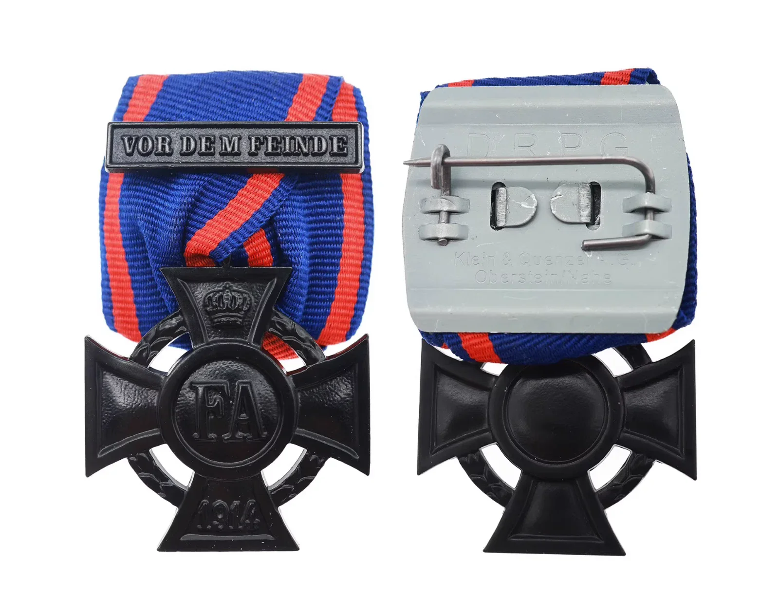 WW1 German 2nd Class Friedrich August Cross Badge Medal Bar