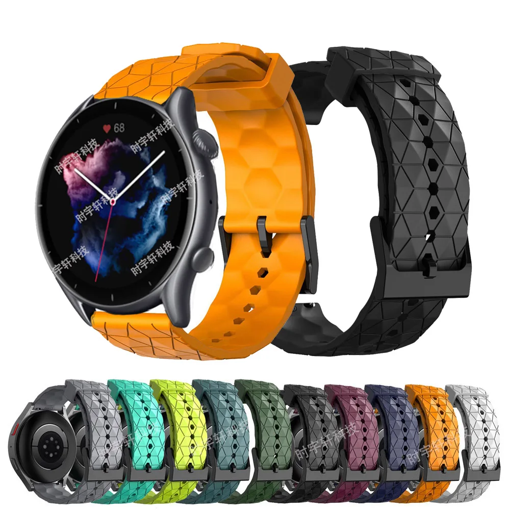 

For Amazfit GTR 3 Pro Smart Watch Strap 22mm Silicone Band Correas For Amazfit GTR 4/2 2E/47mm/Bip 5/Pace/Stratos 3 2S Bracelet