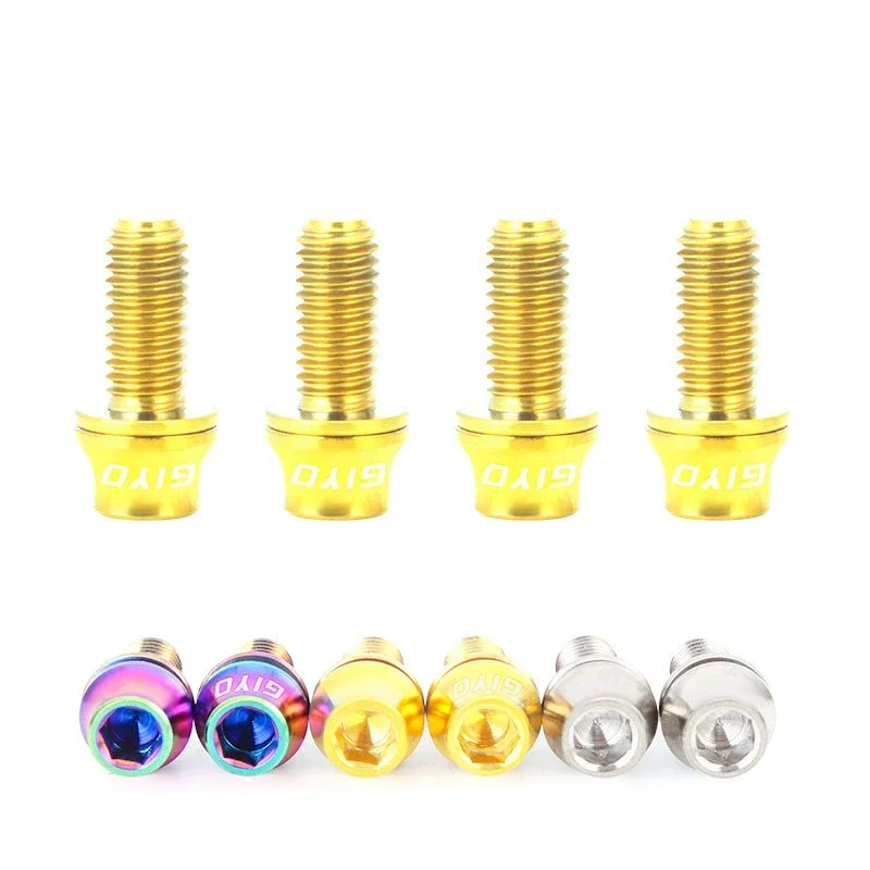 

GIYO Bicycle 1.5g Colour Screws Titanium Alloy Iamok Bike Ultra Light Bottle Holder Fixing Screw M5*12mm