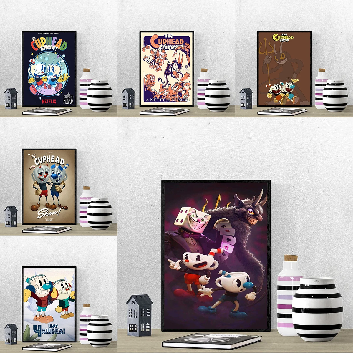 

The Cuphead Show Poster Painting Home Decorations Canvas Wall Art Mural Posters Room Decor Bedroom Decoration Pictures Paintings