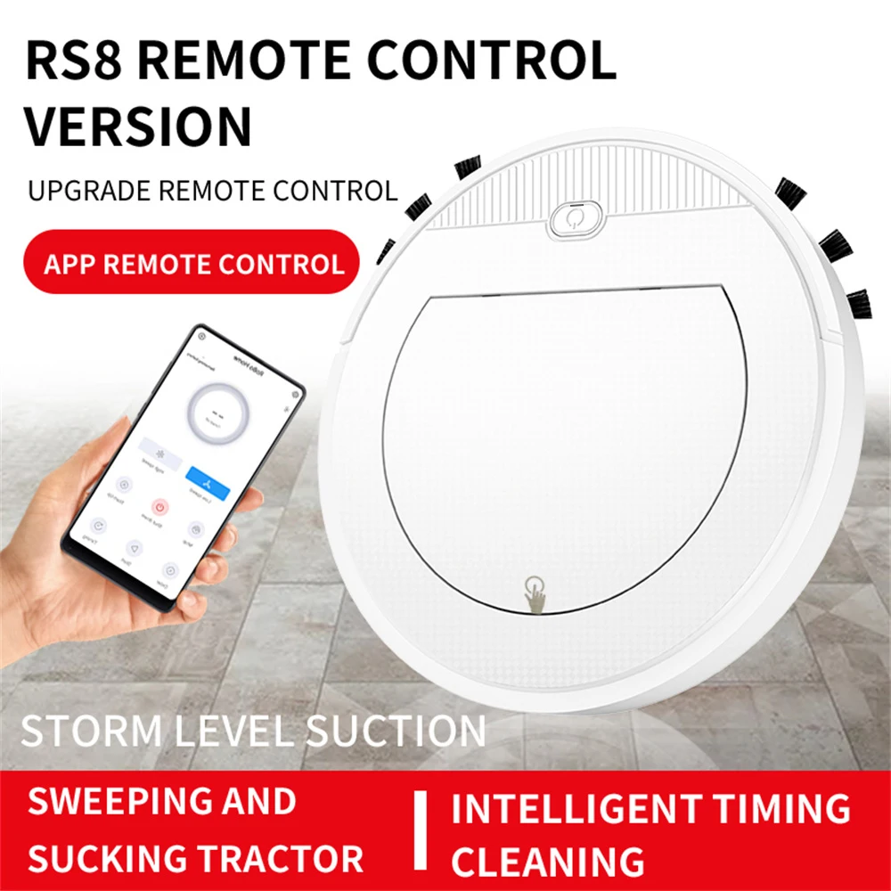 Sweeper Robot Vacuum Cleaner With App Control, Robotic Cleaner Strong Suction, Slim, Low Noise, Ideal for Pet Hair Hard Floor