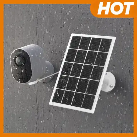 Pannello solare per telecamera di sicurezza 5V 10W IP65 Cavo impermeabile da 9,8 piedi/3 m 360 ° Supporto da parete regolabile per Arlo Ultra per Arlo Pro 5S/4/3