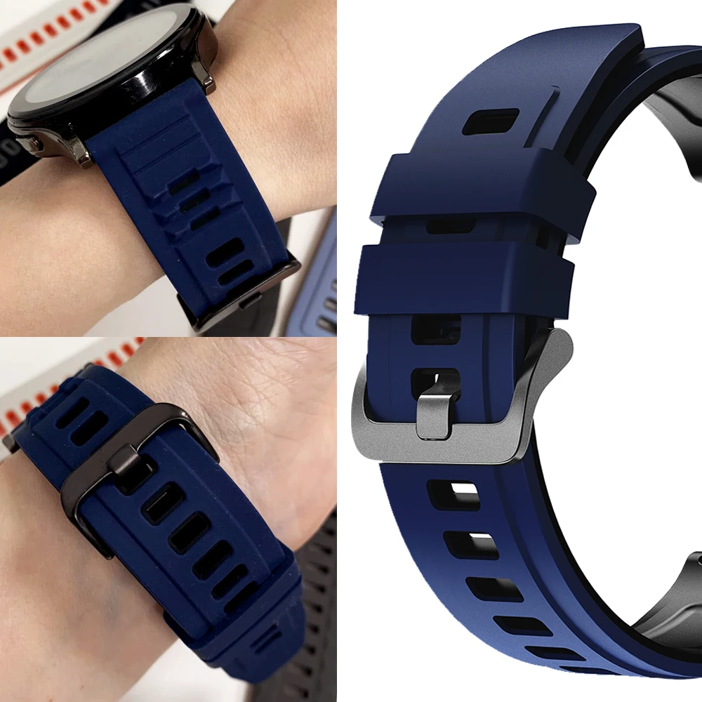 22mm Silicone Strap For Polar Vantage M M2 M3 V3 Grit X X2 Pro Titan Sports Bracelet For Mi Watch/Redmi Watch 5 Active WristBand