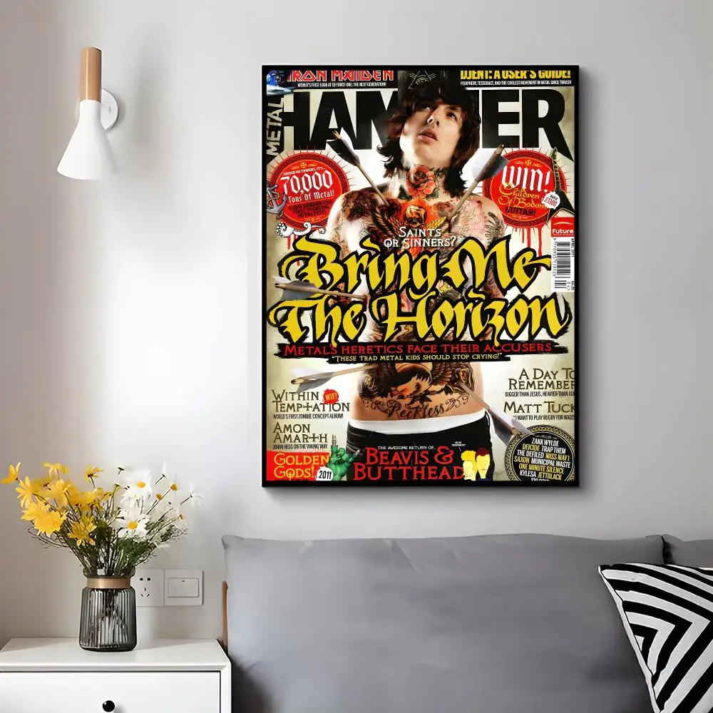 Band Metal B-Bring Me The Horizon Poster Trendy Aesthetic Wall Decor for Dorm & Bedroom