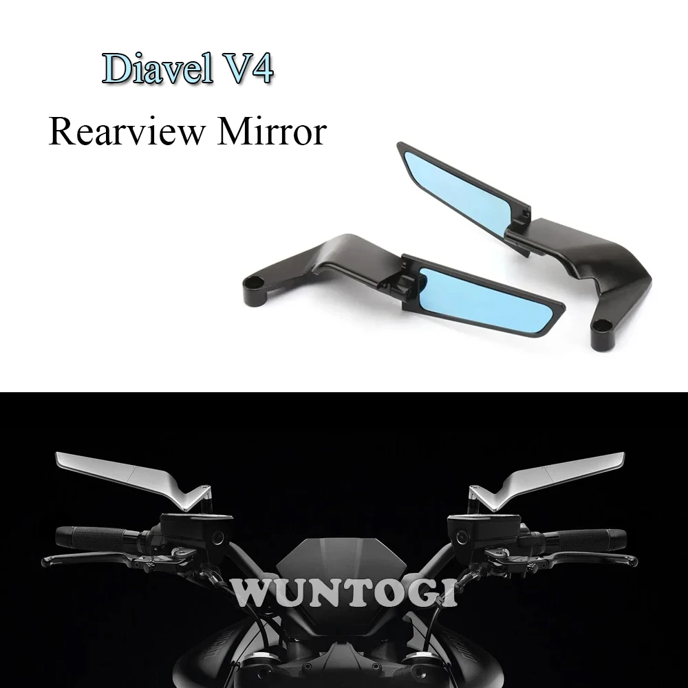 

For Ducati Diavel V4 DIAVEL V4 Rearview Mirrors Sports Winglets Mirror Kits Rotatable Side Mirrors New Sports Winglets Mirrors