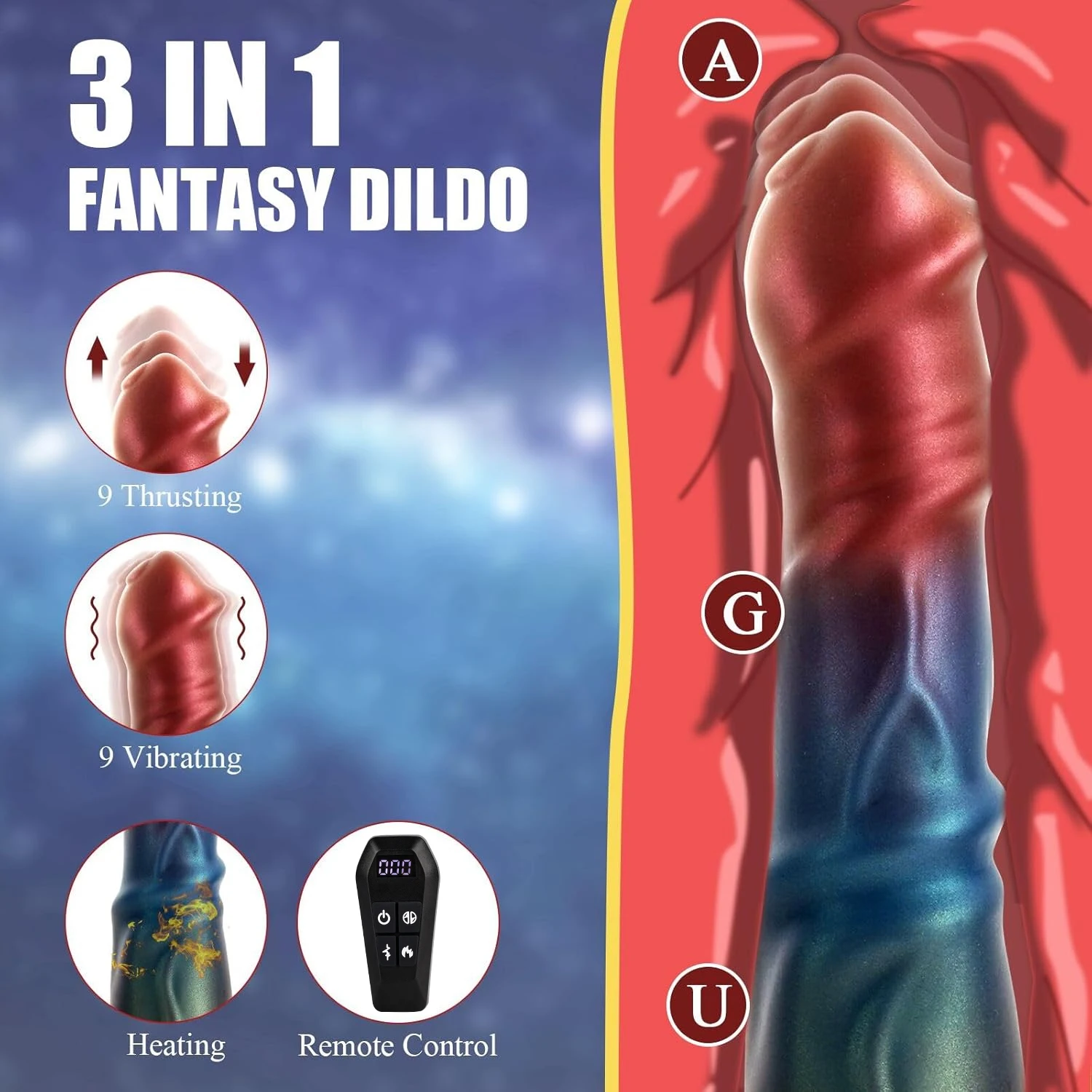 Thrusting Vibrating Horse Dildo Anal Plug Remote Control Vagina G-spot Stimulator Anus Expander Suction Cup Sex Toys for Adult - view 3