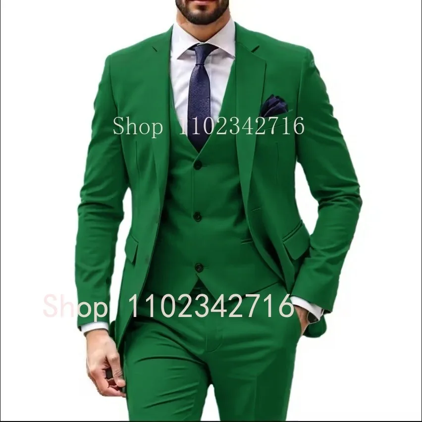 NONE Men's Light Blue 3-Piece Suit Single-Breasted 6