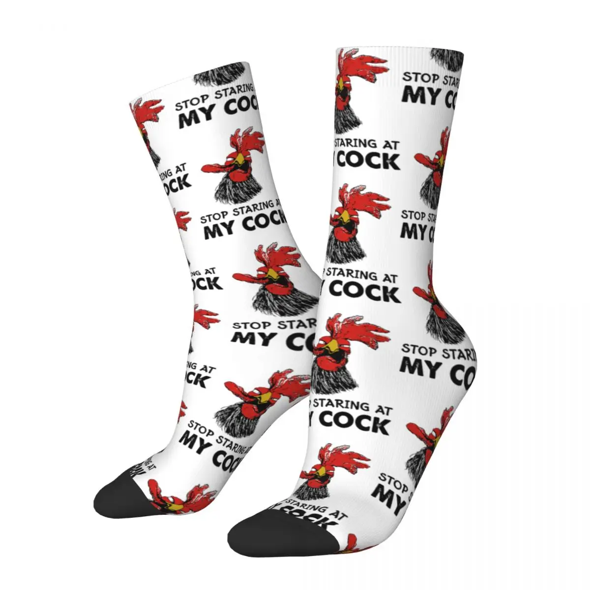 

Stop Staring At My Cock Funny Socks for Women Men Novelty Street Style Crazy Spring Summer Socks Gifts