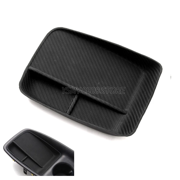 Car Interior Accessories Silicone Console Tray Storage for Toyota Prius XW50 Carbon Fiber Style Center Armrest Box Storage 1PCS