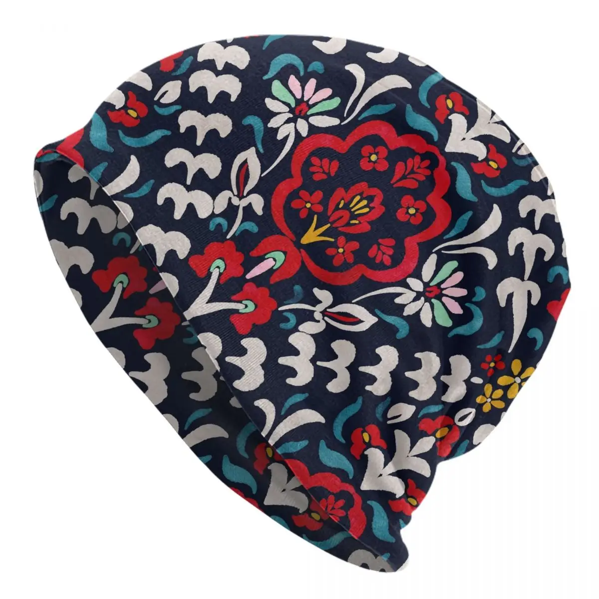 Custom Bohemia Ethnic Mandala Flower Pattern Skullies Beanies Caps Unisex Winter Warm Knitted Hat Women Men Adult Bonnet Hats