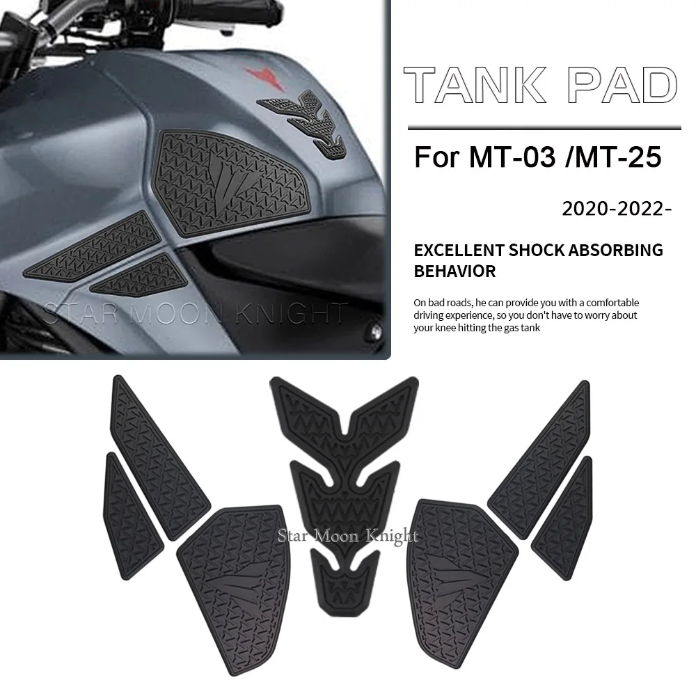 

For Yamaha MT-03 MT03 MT-25 MT25 2020 - 2022 Motorcycle Fuel Tank Pad Protection Decal Traction Pad