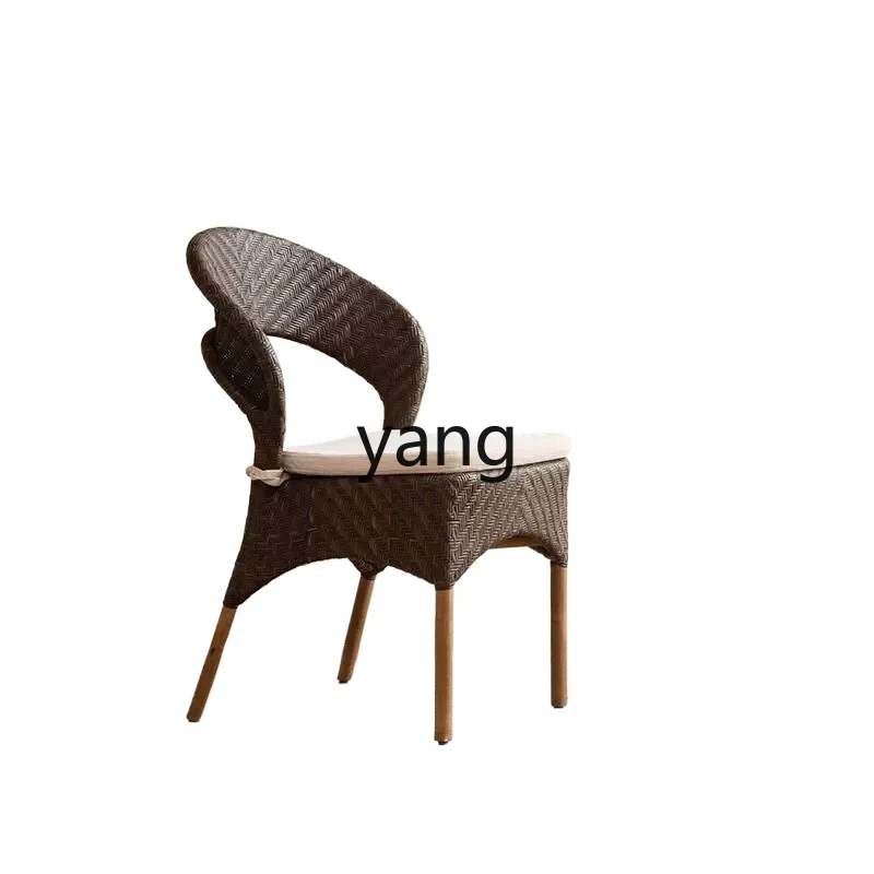 

LTT rattan art\ natural rattan chair single family dining chair balcony leisure chair
