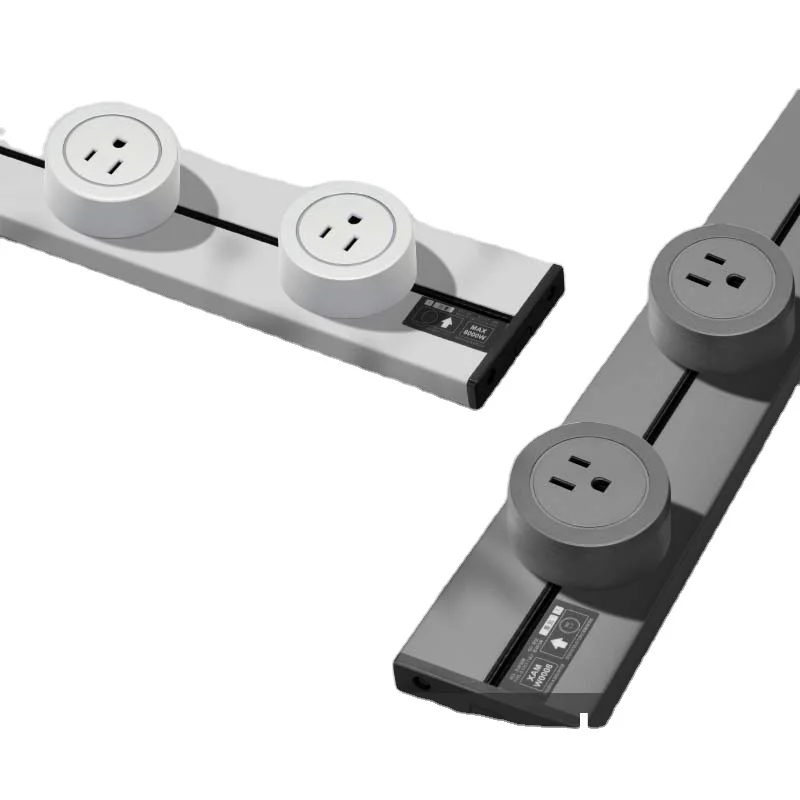 5개 OEM 맞춤형 상업용 NFC 파워 트랙 소켓 방수 벽걸이형 NFC 레일 소켓 주방용 이동식 벽 레일 CN