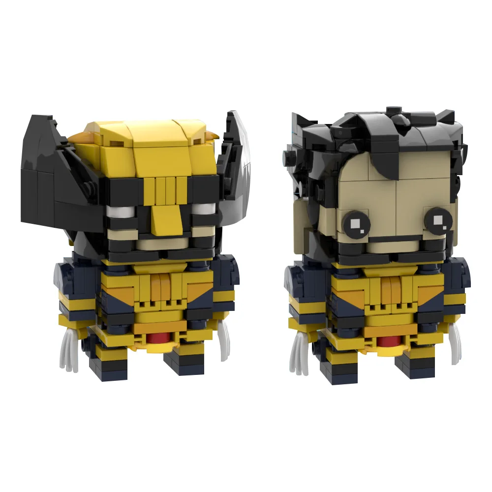 MOC Wolverine Brickheadz Model Building Blocks Movie Superhero Wolverine Activity Figure Creative Design Brick Toy Kid Gift