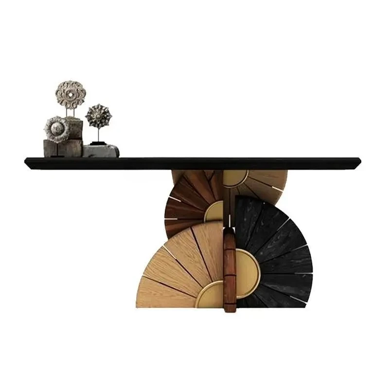 

Italian solid wood entrance desk creative entry desk living room corridor modern art, entrance table