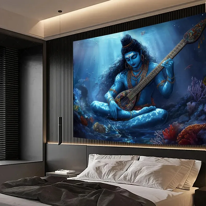 

Яркий гобелен VIKAMA Shiva, яркий гобелен Sittal, многоразовый настенный декор для гостиной и спальни