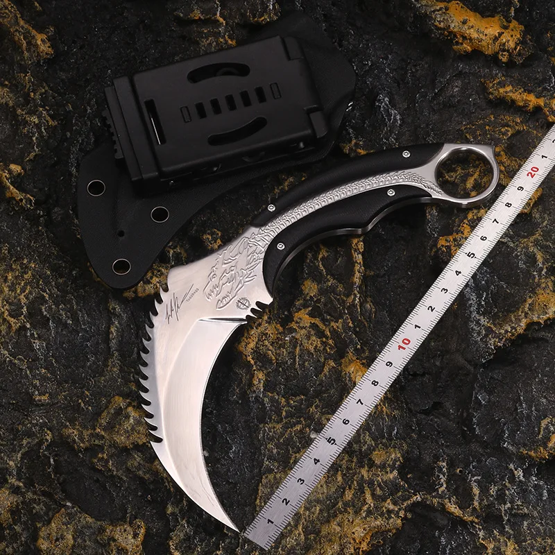 One piece high hardness outdoor multifunctional durable wilderness survival knife mountaineering home collection claws