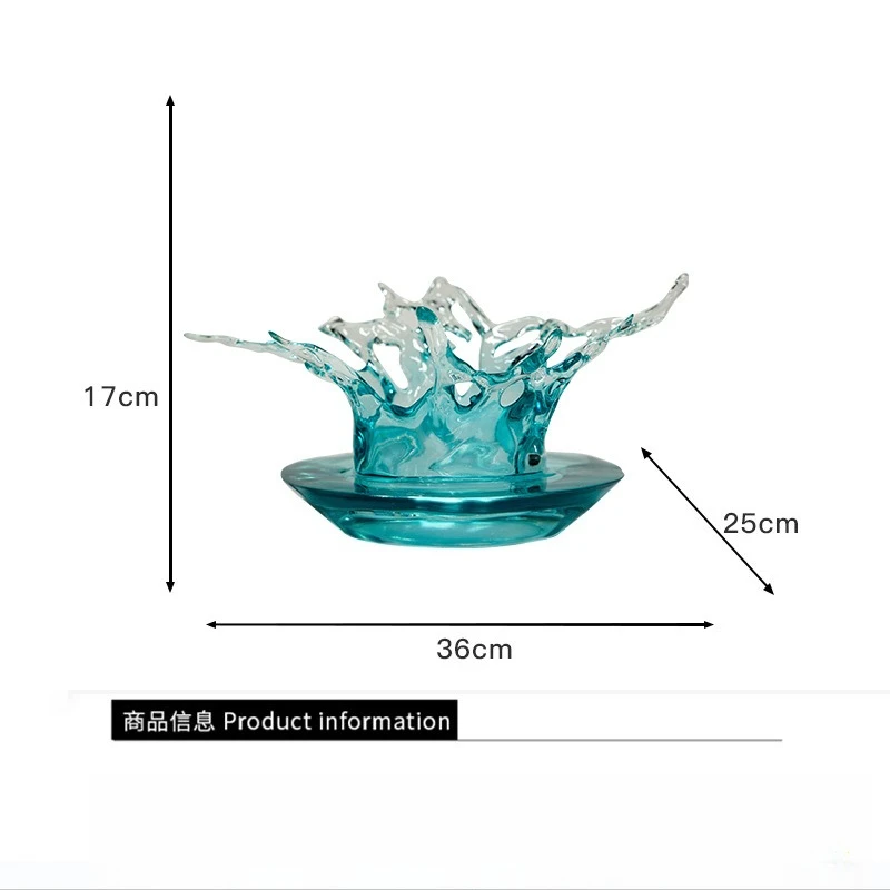 Modern Resin Ornament Model Room Soft Decoration Light Luxury Hotel Entrance Wave Modeling Creative Decoration Club Wine