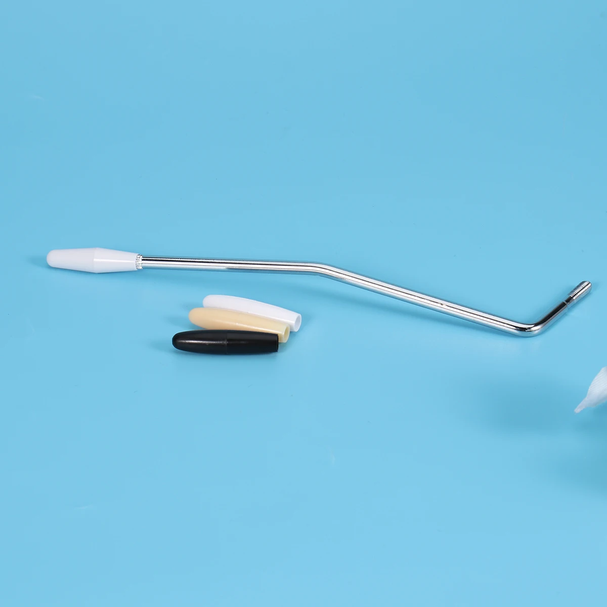 

3pcs Electric Guitar Tremolo Arm 5Mm 3 Caps Silver Iron Whammy Bar For Single Bridge System Parts Instrument Accessory