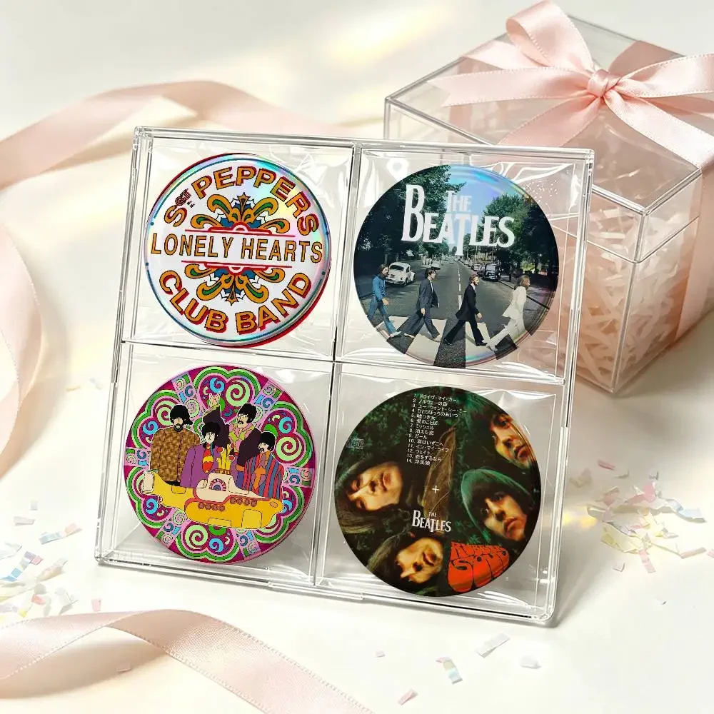 A-The B-Beatles band   Cartoon Brooches Anime Badge Round Handmade Brooch Lapel Pins Jewelry For Backpack Clothes Gifts