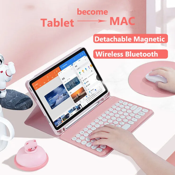 

Клавиатура с чехлом для Huawei Matepad Mini 8,8 дюйма 2025 MLR-AL10HP MLR-AL10KP Съемная магнитная беспроводная клавиатура с мышью