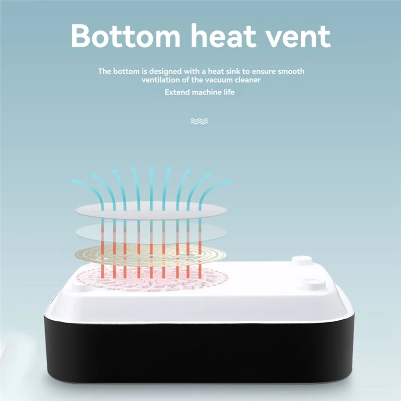 

B88B-80W Professional Nail Vacuum Cleaner Polishing Gel Pedicure Rechargeable Vacuum Cleaner With Removable Filter