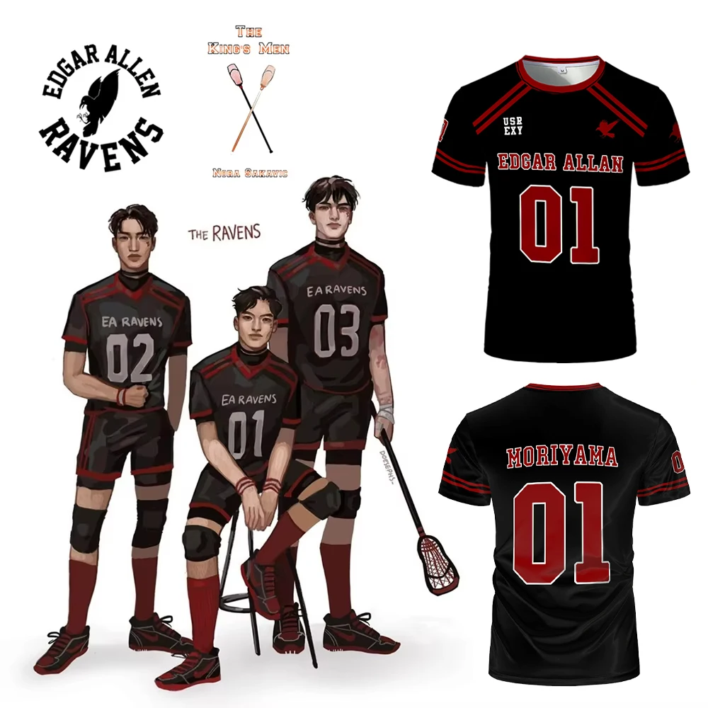 

The Foxhole Court Lacrosse Hockey Jersey All For The Game Cosplay Uniforms Men's Breathable Sports Short-sleeved T-shirt