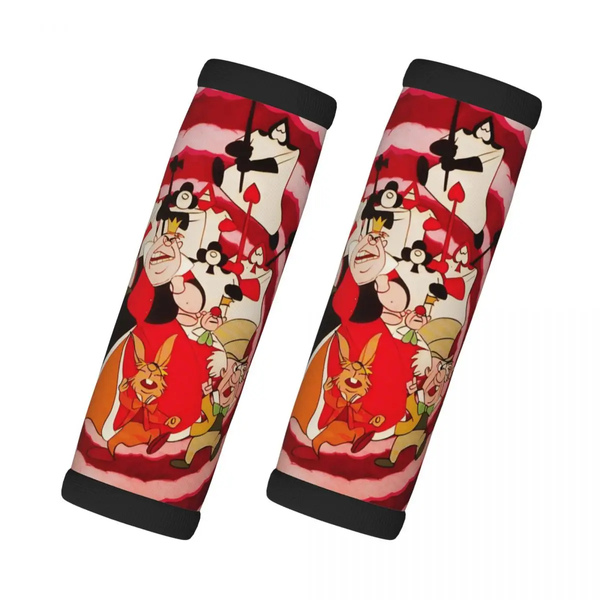 

Изготовленный на заказ Чеширский кот, 2 шт., ручка для багажа, мягкая ручка, чехол для ручки, Алиса в стране чудес, неопреновый идентификатор чемодана, путешествия