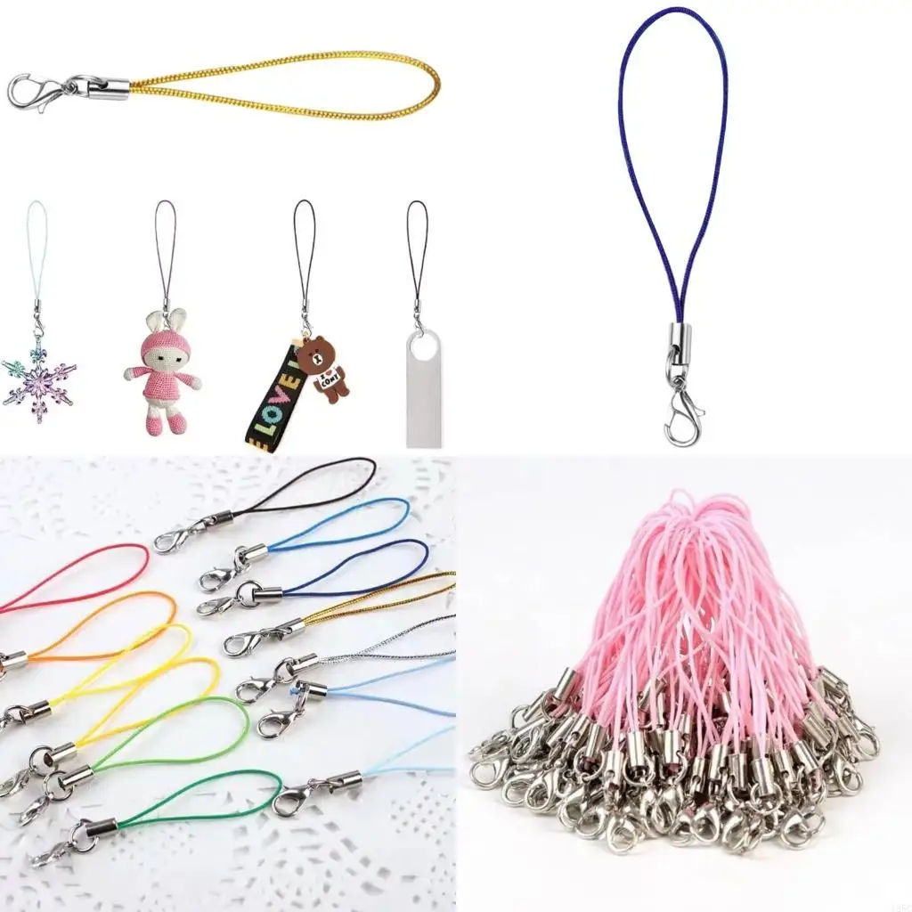 195C Durable DIY Phone Lanyard Alloy Material Phone Charm Carabiner Wrist Lanyard