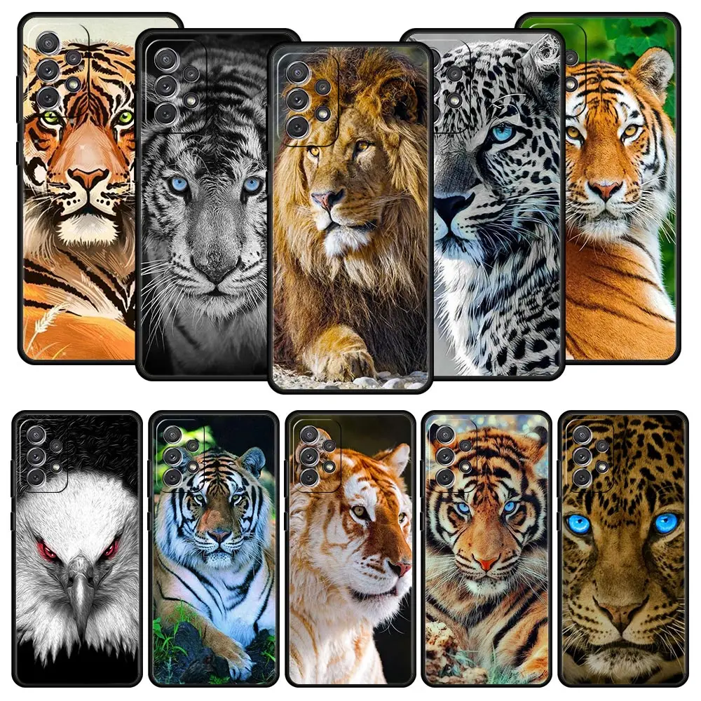 Tiger Lion Leopard Phone Case For Samsung Galaxy A13 A51 A71 A41 A31 A21S A11 A01 A03S A12 A32 A52 A22 A23 A33 A53 A73 5G Cover