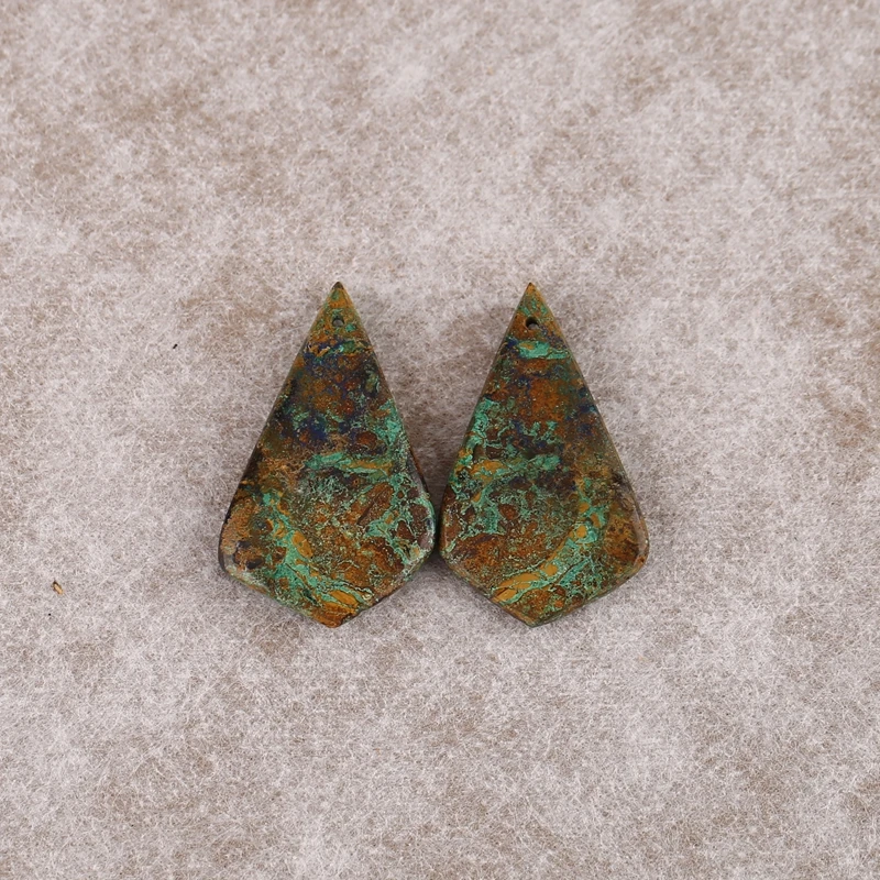 

Серьги-самородки из натурального камня, бусины 35x21x5 мм, 8,2 г, модные украшения, аксессуары из драгоценных камней «сделай сам» для женщин