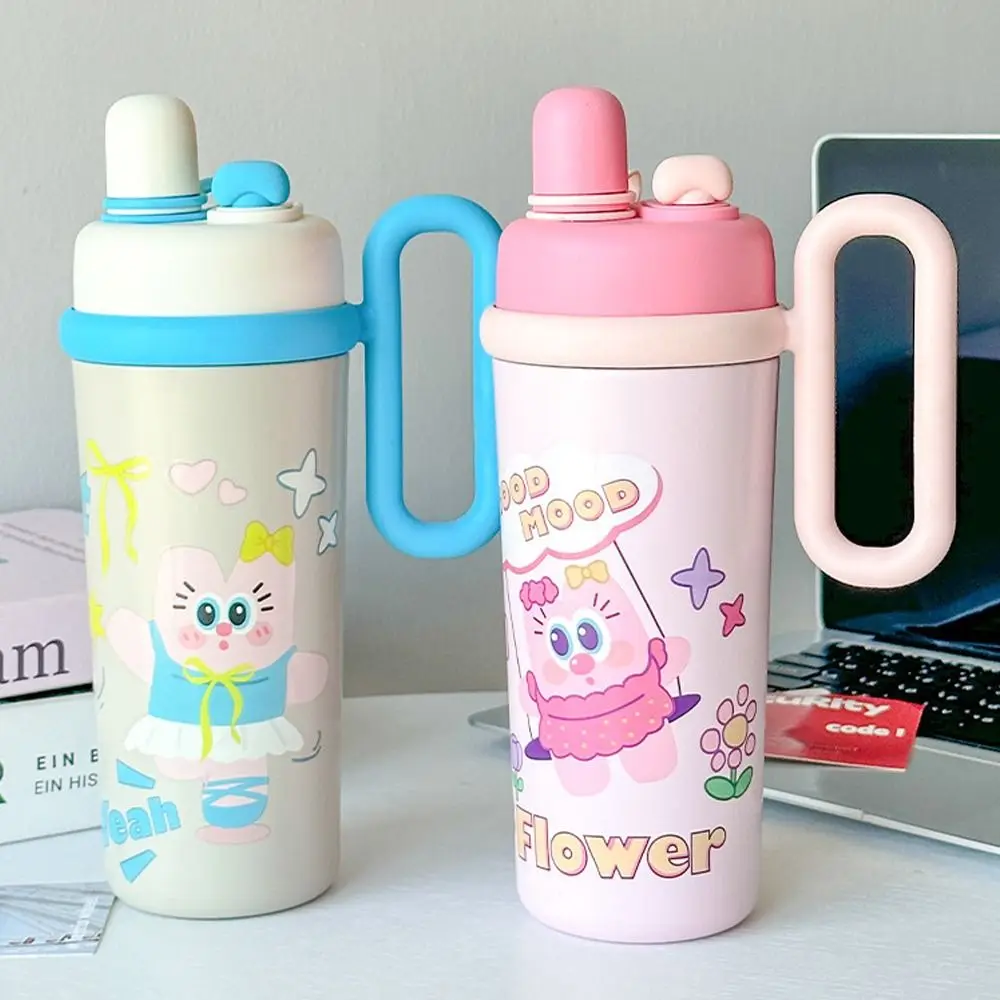 

Cute 700ML Vacuum Cup High-Capacity Insulation Or Cooling 316 Stainless Steel Cup With Handle Insulated Cup for Office Workers