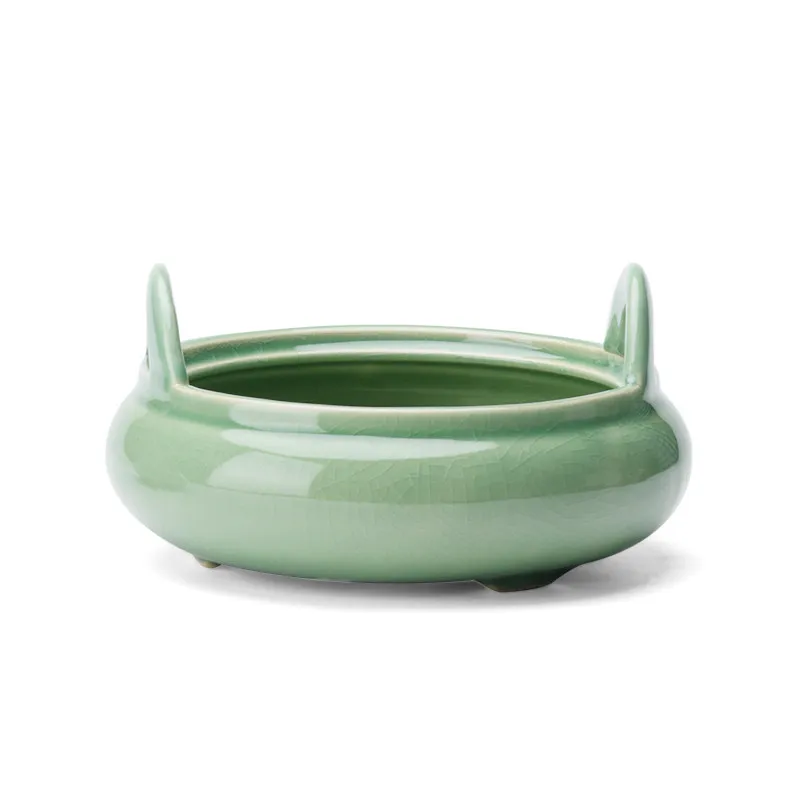 Sacrificial Buddha Incense Burner Ceramic Household Offering Buddha Imitation Ancient Ceremony Indoor Sandalwood Incense Holder