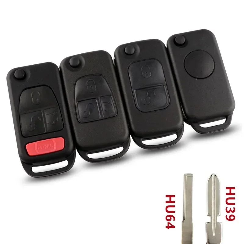 

Remote Car Key Case Key Shell For Mercedes Benz C E S ML CL SL SE ML55 AMG S500 SL500 W168 W124 with HU64 HU39 Blade