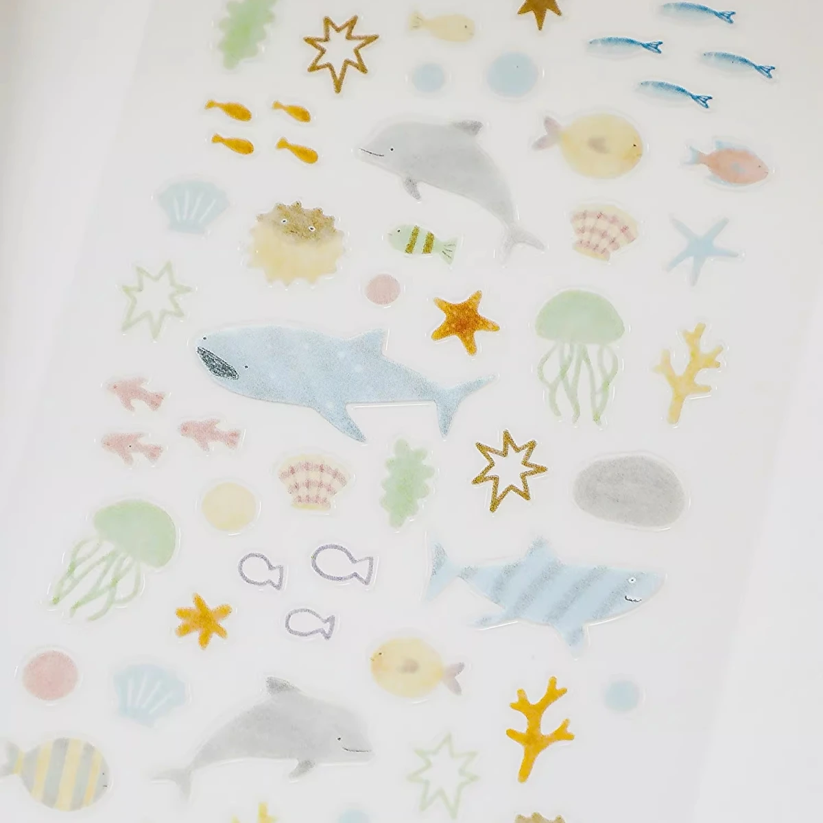 Korean Import Suatelier Sea World Fish Sticker Scrapbook Decor PVC Stationery DIY Stickers School Office Journaling Supply 1182 view 3