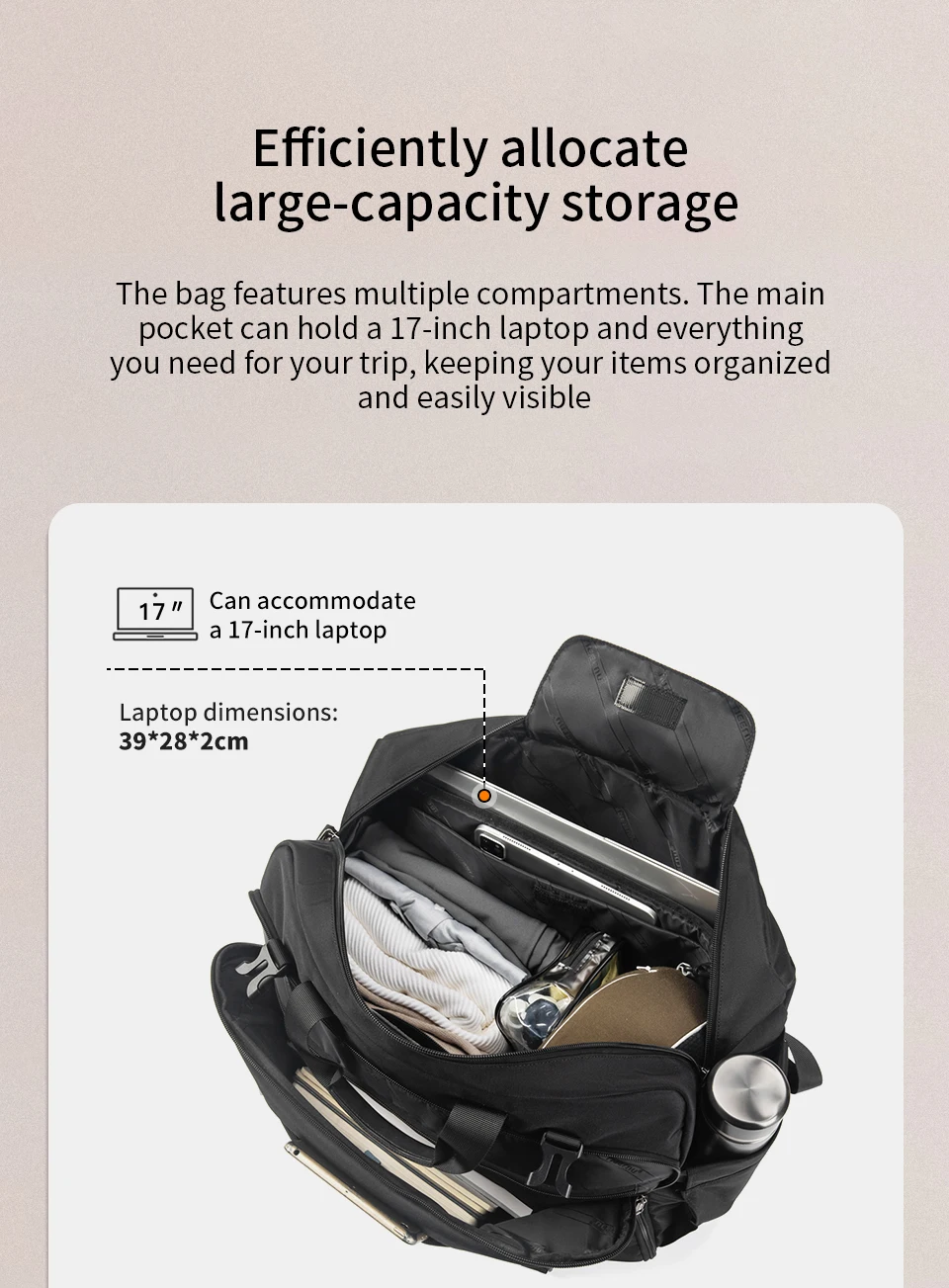 Tigernu Reiserucksack Herren Handtaschen Laptop-Rucksack für 17-Zoll-Laptops Schultertasche Reisetasche 3-in-1-Taschen für Herren Schultaschen Rucksack – Detail 6