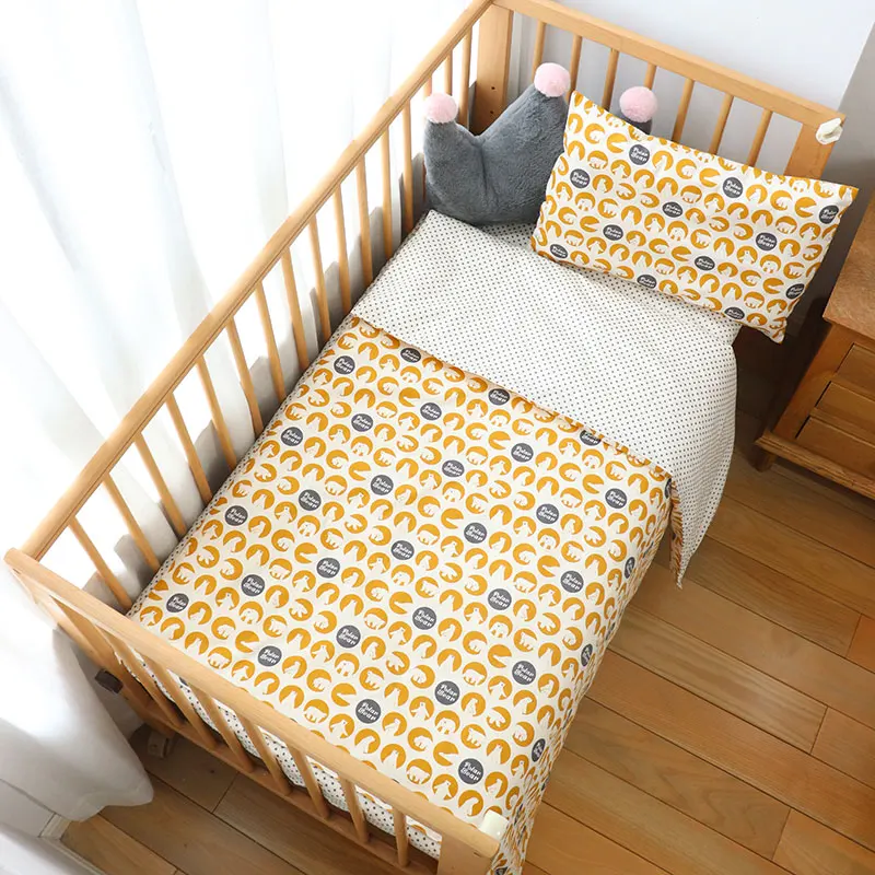 Baby Bedding Set Nordic Baby Bed Linen For Newborns Cotton Kids Crib Kit With Bumper Infant Nursery Decor  3 5 11 Pcs Set