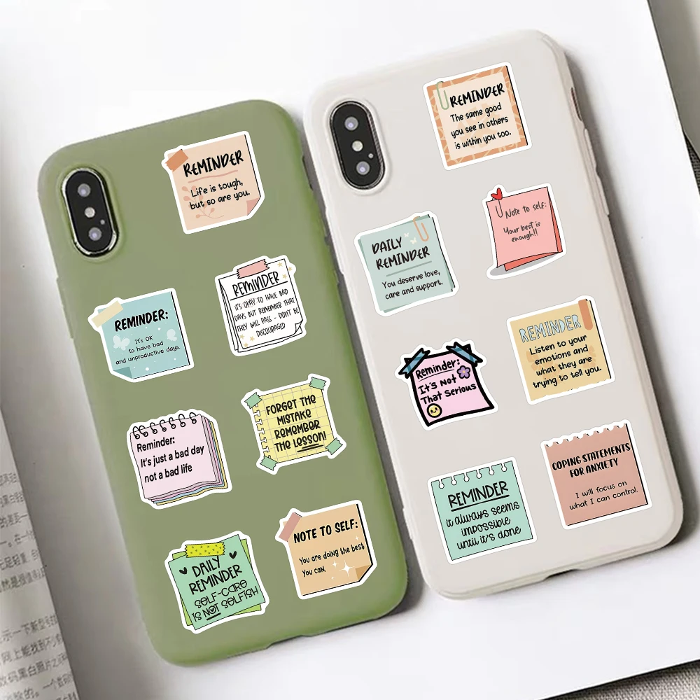 50PCS Funny Reminder Labels Cute Stickers for DIY Fridge Diary Car Scrapbooking Notebooks Laptop Phone Bottle Party Gift Decals