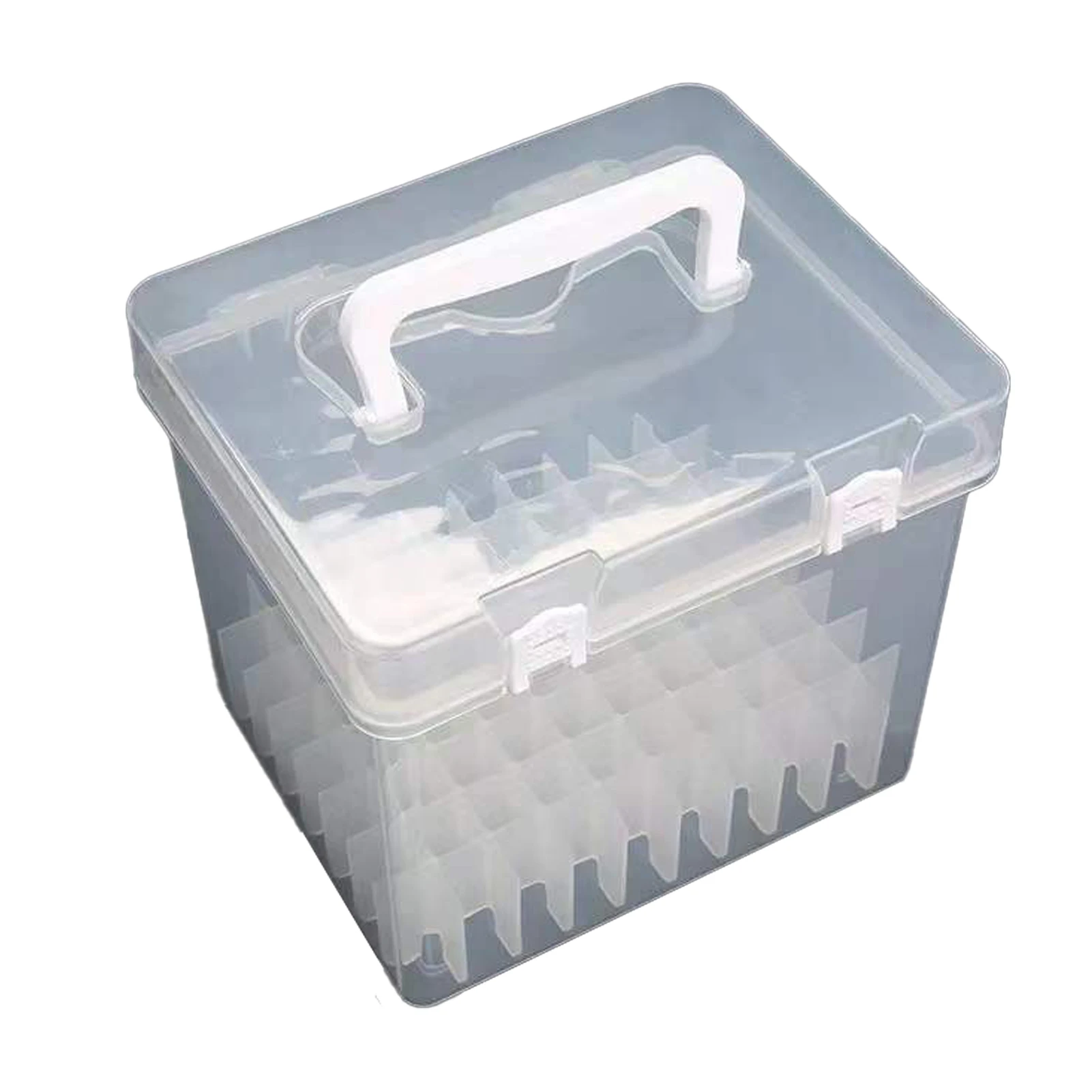 ABS Pen Holder Box Marker Storage Box Portable for Students Four-cornered Square Handle Three Generations of Boxe Fun