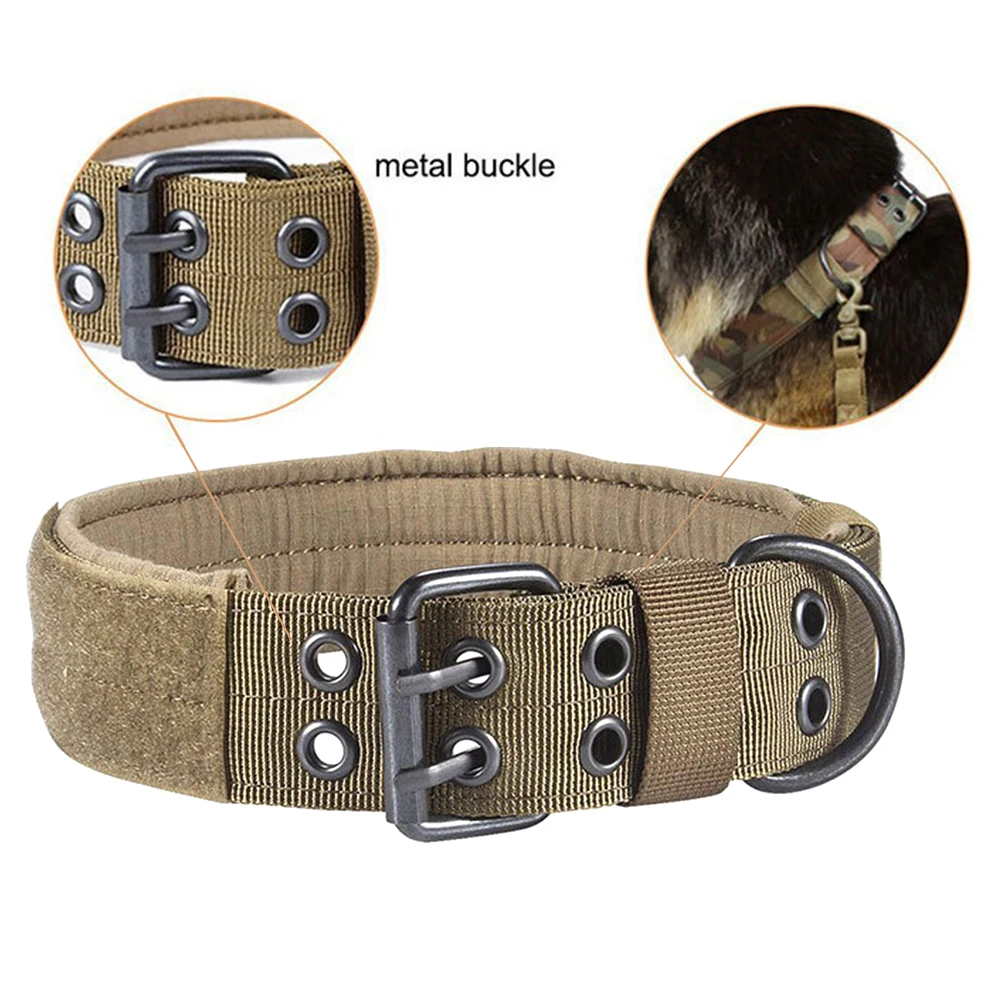 

Five-stage Adjustable Dog Collar Sturdy Nylon for Large Dogs Self-adhesive Tape Strong Metal Buckle Necklace Dog
