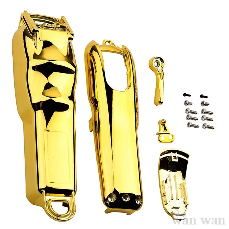 5Pcs/Set Electric Clipper Shell Electroplating Rose Gold Silver Modified Cover Barber Trimmer DIY Tools For Wahl 8148/8591 Y0707