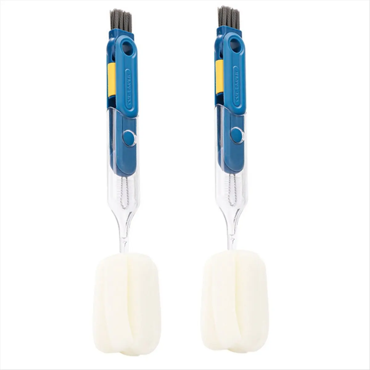 2026 Trend Use Multi-Function Cup Brush Five-In-One Sponge Cup Brush Cleaning Brush Insulation Cup Bottle Water Cup Brush Blue