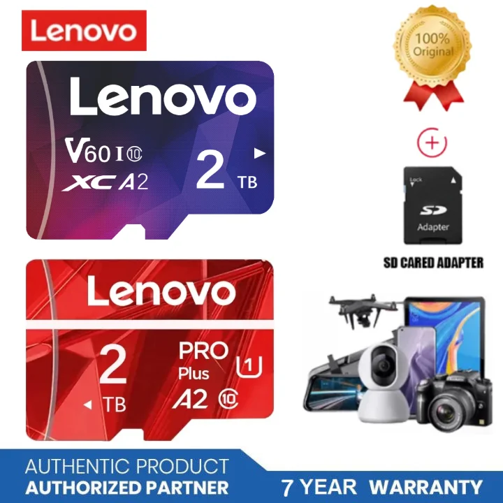 

Lenovo 2TB 1TB 512GB Micro TF/SD Card 256GB 128GB SD Memory Card Flash TF Card A2 Flash Memory Card For Camera/Dash Cam/Ps5