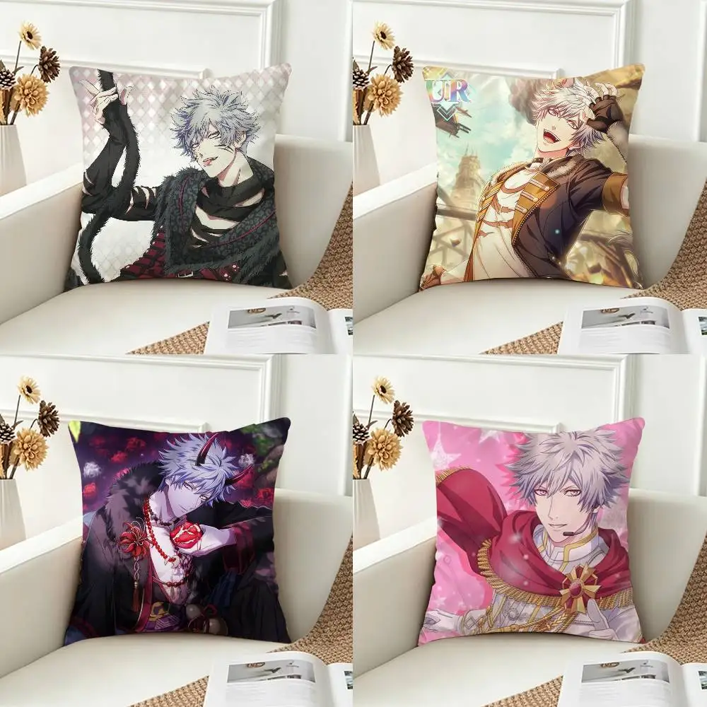 Uta no Prince Ranmaru Kurosaki  Double-sided Printed Square Decorative Cushion Cover for Sofa Living Room Home Decor
