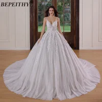 BEPEITHY Customizd V Neck Princess Wedding Dresses For Women 2026 Plus Size Bride Glitter Ball Gown Bridal Vestidos De Novia - Image 2