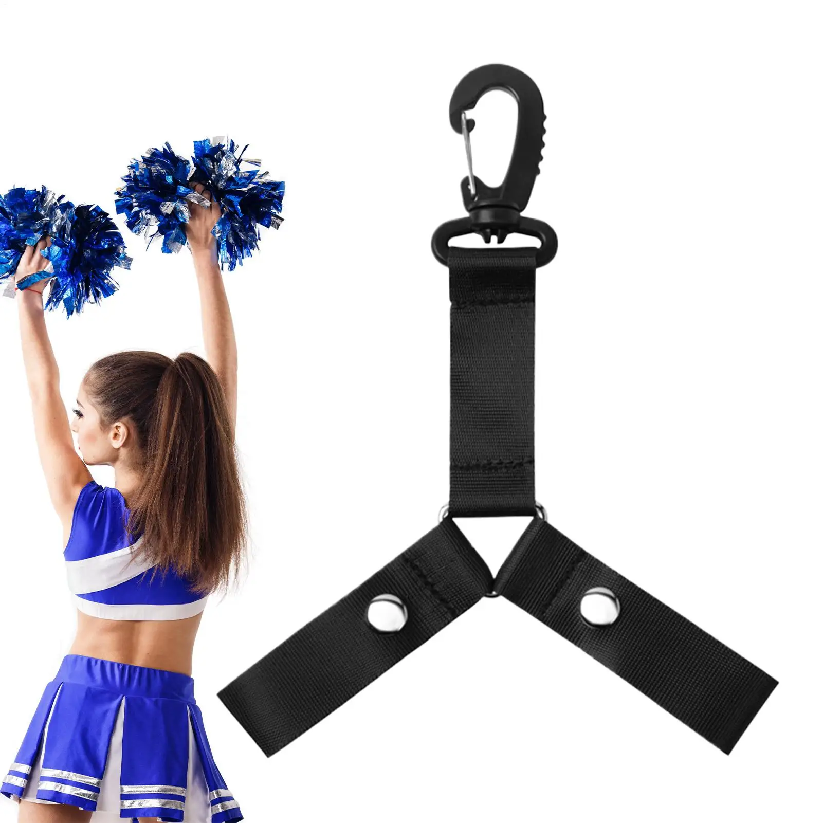 

Cheer Bow Holder Pom Holder Portable Cheerleading Accessories for Teen Girls High School College Sports