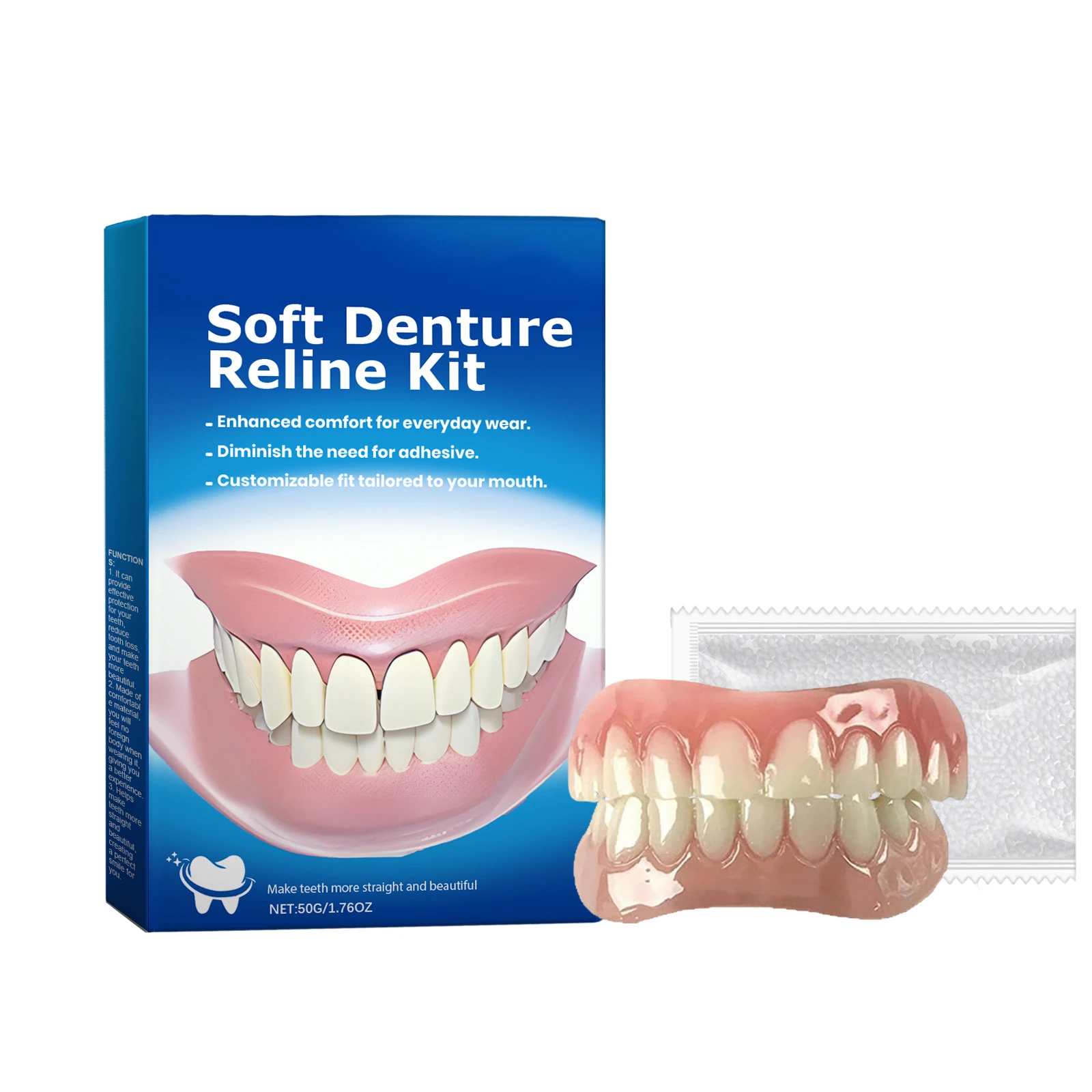New Denture Silicone Kit Denture Silicone Liners Soft Denture Kit Soft Denture Kit Teeth Upper And Lower Set Easy Use