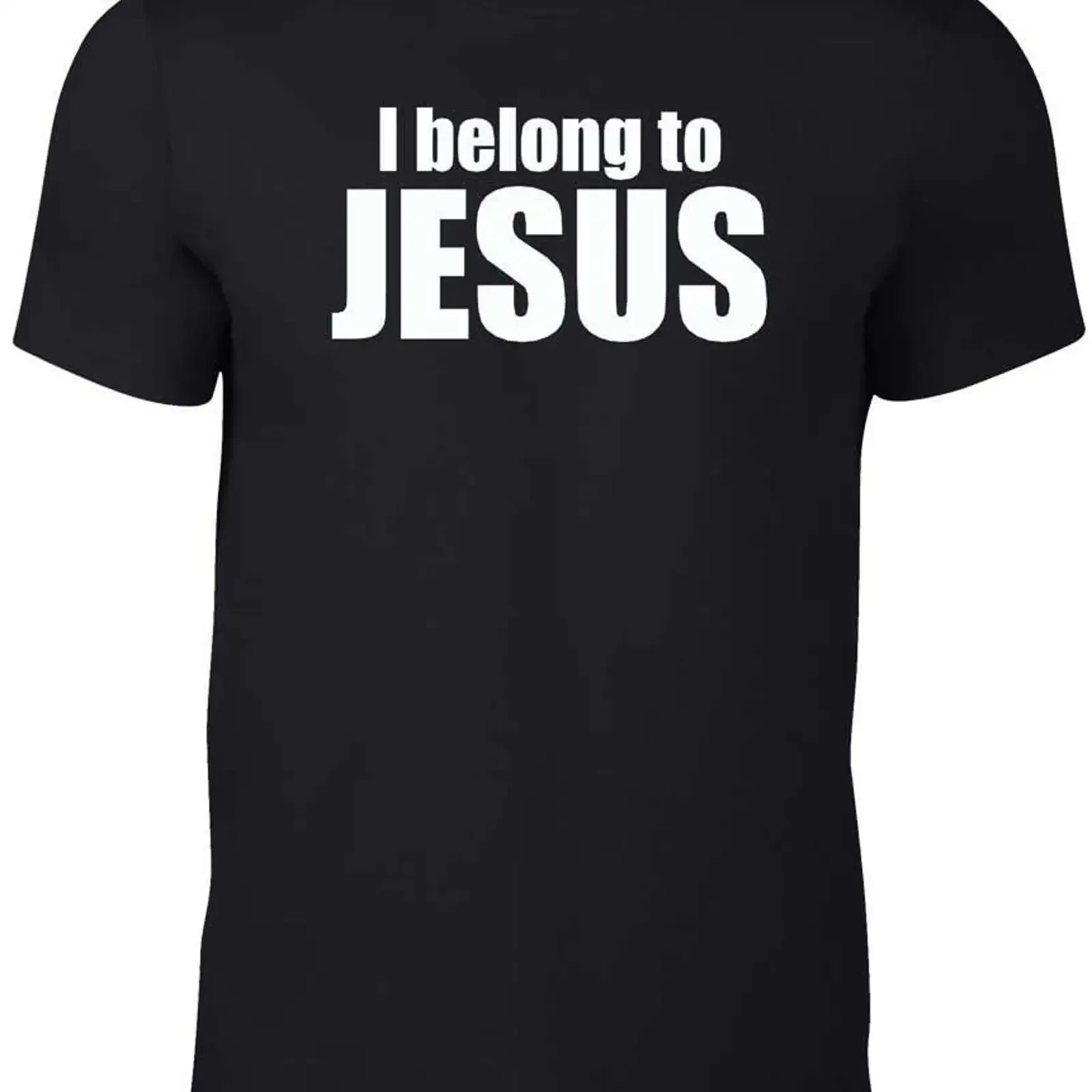 T-shirt vintage délavé pour homme, motif « I Belong to Jesus », vêtement décontracté de créateur, haut unisexe doux et tendance pour le quotidien, avec motif graphique